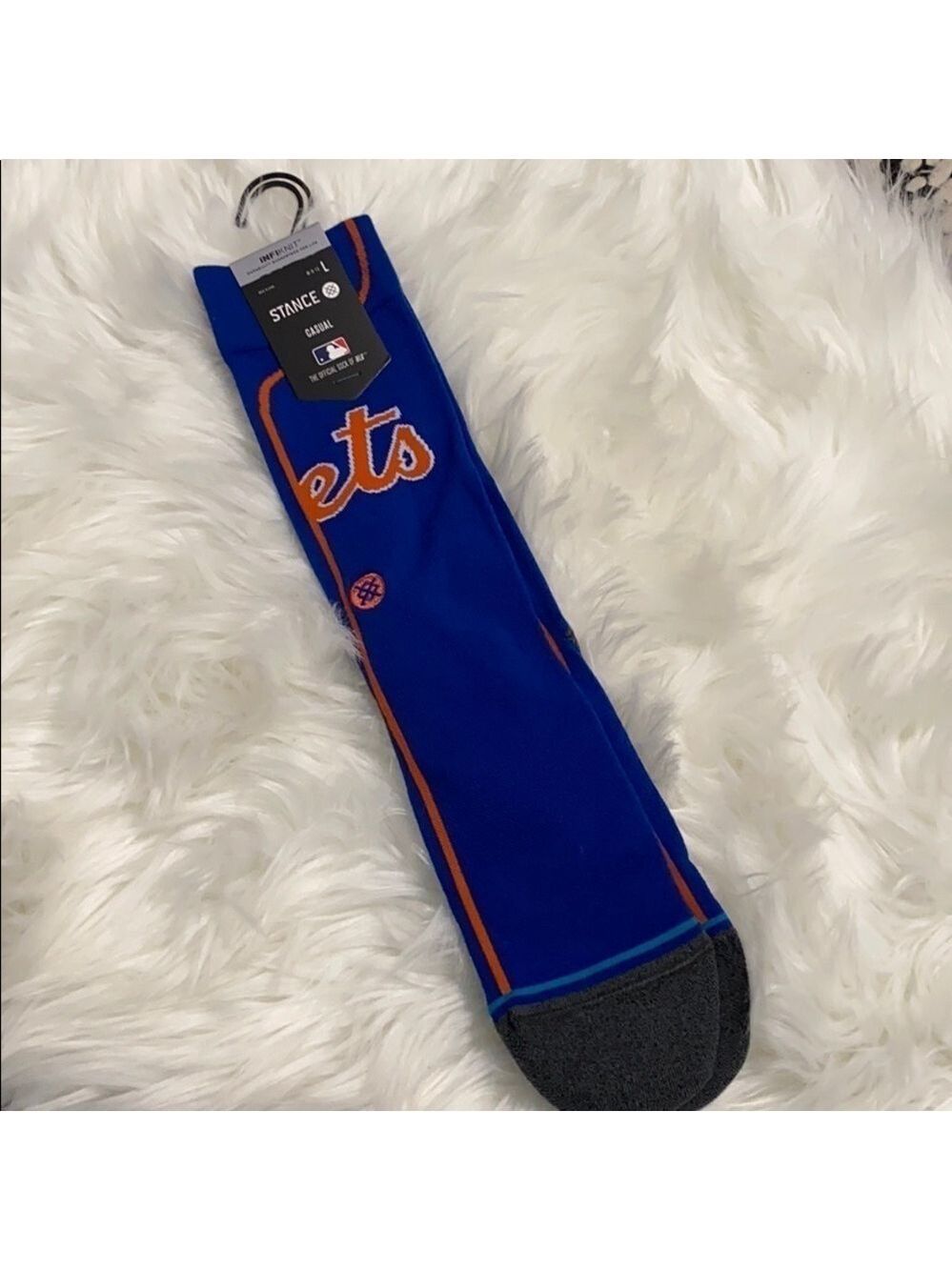 NWT Stance Mets baseball super fan crew sock